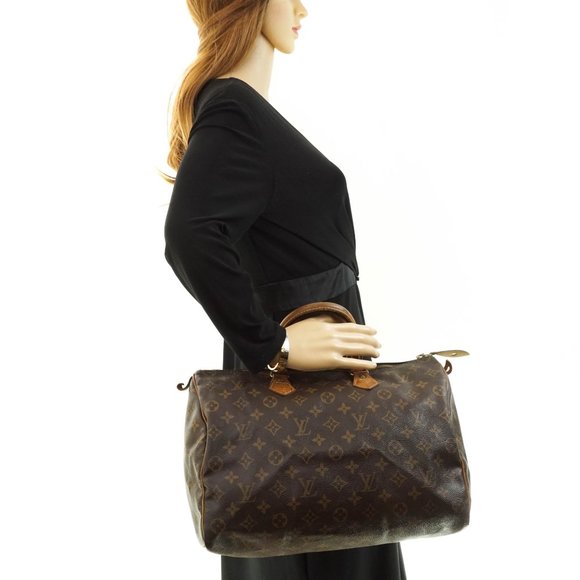 Auth Louis Vuitton Speedy 35 Satchel #19293L20 - Picture 2 of 13